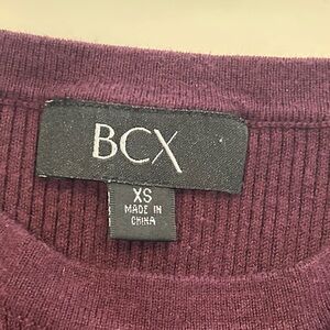BCX Women's Rich Plum Crew Neck Sweater